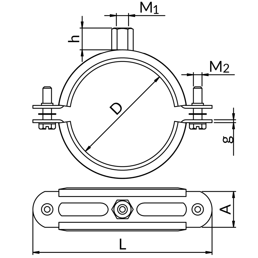 NICZUK OBEJMA DUO UPGD-125 BK (125-133)