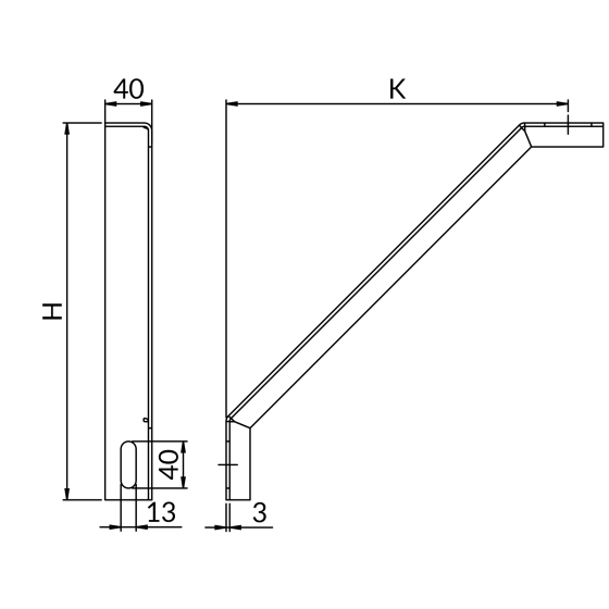 NICZUK WSPORNIK PROFILU WKZ-300