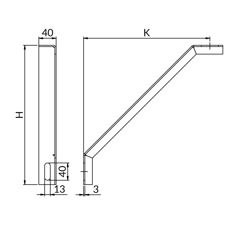 NICZUK WSPORNIK PROFILU WKZ-300