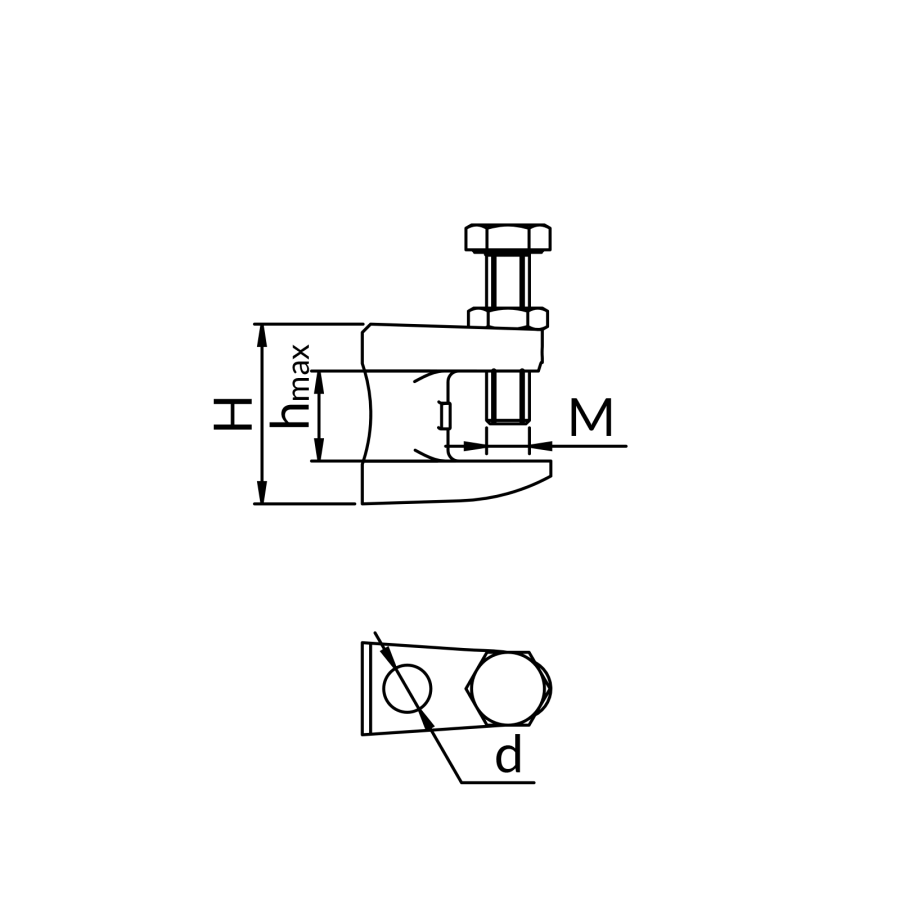 NICZUK ZACISK NOŚNY XP-KLP-M8